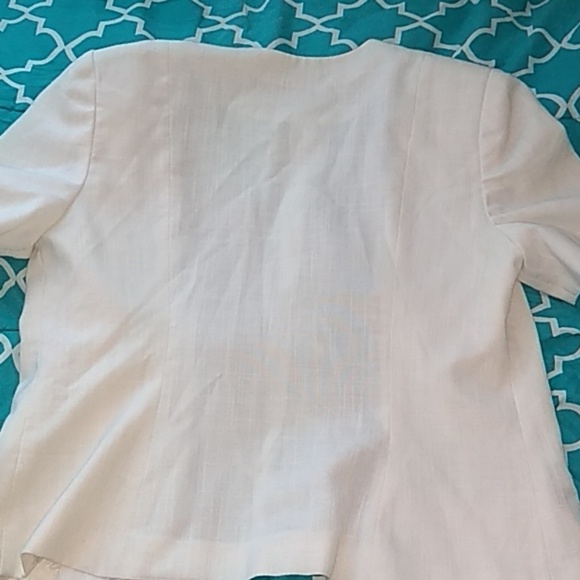 90's Kate McNaughton Petite linen look jacket (14) - Picture 4 of 6